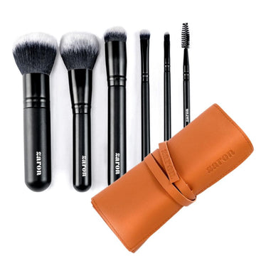 Zaron D'luxe 7-piece brush set with pouch